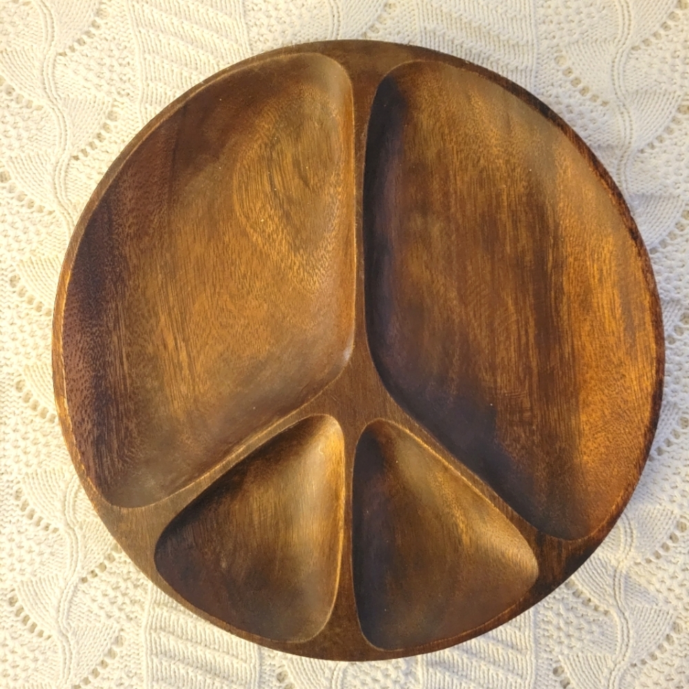 Peace Sign Natural Life Tray NWT